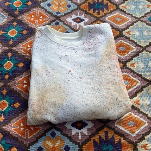 Banks Journal Spray Fleece – Off White Splatter Paint Organic Cotton Size Small - Picture 10 of 10